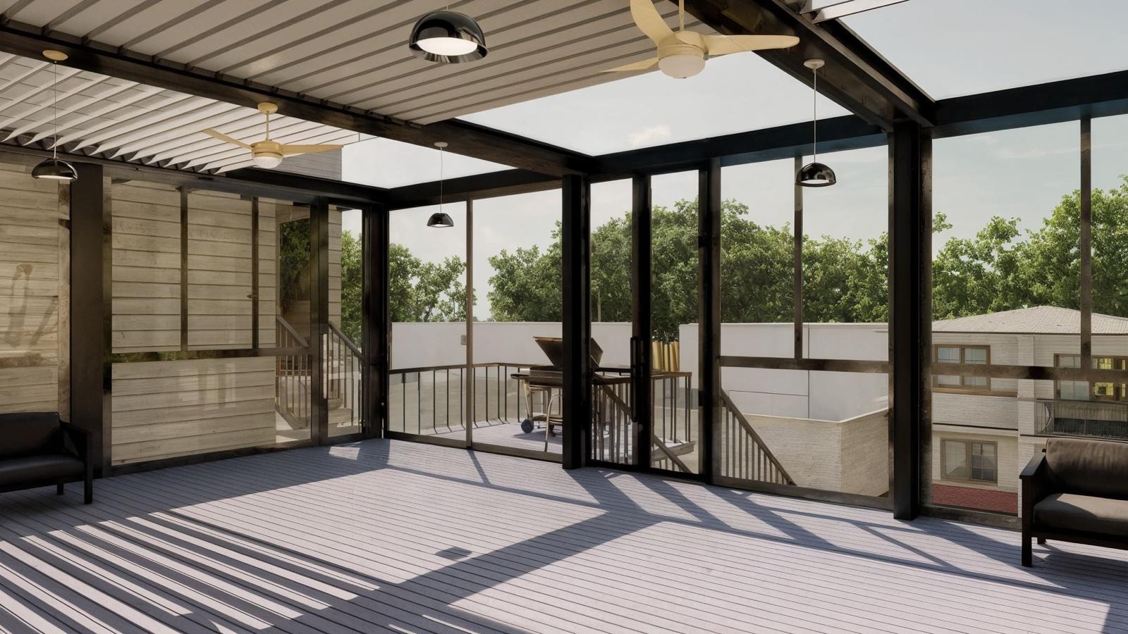 Beautiful pergola outdoor space